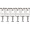 Banworks 10,5 mm (13/32) PRS Style Tremolo Bridge Saddles Set in ottone moderno per chitarre elettriche Strat ST 52,5 mm (2-1/16) spaziatura delle corde Confezione da 6 JT/QM-05 Cromato
