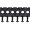 Banworks 10,5 mm (13/32) PRS Style Tremolo Bridge Saddles Set in ottone moderno per chitarre elettriche Strat ST 52,5 mm (2-1/16) spaziatura delle corde Confezione da 6 JT/QM-05 Nero
