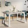 DEGHI Tavolo allungabile 160-240x90 cm in ceramica bianco - Nassau