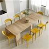 DEGHI Tavolo consolle allungabile 54-239x90 cm rovere - Yona