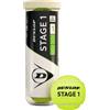 DUNLOP TB STAGE 1 GREEN 3PET Palline Tennis