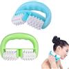 mimzemamz 2 rulli massaggianti con impugnatura a forma di D, rullo anti-cellulite, contro la cellulite e i problemi della pelle per la cellulite, anti-invecchiamento, massaggi/fat blasting (blu e verde)