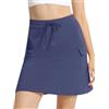 Bezioner Gonna Pantalone Donna al Ginocchio Gonna Tennis Sportiva con Pantaloncino e 4 Tasca Vita Alta Skorts da Golf Blu Navy XL