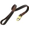 feiling Guinzaglio corto per cani di taglia grande, guinzaglio in pelle marrone per traino, guinzaglio per allenamento 40 cm/90 cm guinzaglio educativo per cane medi e grandi (90cm)