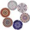 BOHORIA® Premium Design sottobicchieri (Set di 6) - Protezione per qualsiasi tipo di tavolo (legno, marmo vetro) per tazze, vasi, candele (rotondo | 9cm) (Marrakech)