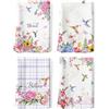 Arquiel Set di 4 Strofinacci Fiore Uccello Cucina 100% Cotone Assorbente Canovacci Decorazione Regali di Vacanza 48 cm x 70 cm