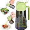 Eckerdromk Spruzzino Olio per Friggitrice Aria 2 in 1, 470ml Spruzzino Nebulizzatore, Olio Spray per Friggitrice ad Aria, Spray per Olio da Cucina, Dosatore D'Oliva Bottiglia Oliera Spray (Verde)