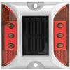 OUKENS Riflettore Stradale a LED, Luci di Segnalazione a Terra a energia Solare a LED, Lampada a spuntone per Strada carrabile all'aperto Impermeabile (rouge)