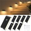 WILLED Luce Notturna, 8 Pezzi Luce con Sensore di Movimento da Interno, Caricabile USB Luci Notturna Bambini con 3 Modalità (Auto/ON/OFF), per Scale, Camere da Letto, Cucina, Corridoio e Bagno