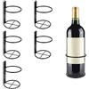FutureHight Supporto da parete per vino, 6 confezioni da parete, in metallo, per bottiglie di vino, decorazione da parete con motivi di vino