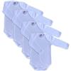 ZZZ ZZZ PETITE ABEILLE Made in Italy-4 Body per Neonato con Manica Corta/Lunga in Caldo Cotone (lunga,06)