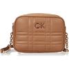 Calvin Klein Borsa da donna Re-Lock Trapuntata per macchina fotografica, taglia unica, Safari Canvas, One Size