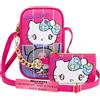 Get Trend Hello Kitty Borsetta Bambina Ragazza Donna Borsa a Tracolla Moda e Portamonete con Cerniera per Shopping Viaggi Regalo per Lei (Rosa Hello Kitty)