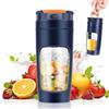 Gerbala 600 ml Leggero Frullatore Portatile, Mini Frullatore Portatile Elettrico, frullatore personale con 4 coltelli in acciaio inox, Ricaricabile, per Frullati, Trita Ghiaccio e Frutta Congelata (Blu)