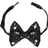 W WIDMANN MILANO Party Fashion - Papillon con 4 luci a LED (3 batterie LR44 incluse), papillon, con paillettes, accessorio, costume, carnevale, festa a tema