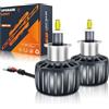 JOSHF Lampadina H3 LED, 360° 72 chip CSP 700% più Luminoso Lampadine 30000LM 120W 6000K Bianco LED H3 Auto e Moto per Canbus Senza Errori, Impermeabile IP68, 2 lampadine
