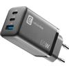 Cellularline | Caricabatterie da Rete Multipower Micro | Super Fast Charger 65W con 3 Porte USB-C - Dotato di Tecnologia Gan - Compatibile con Smartphone, iPhone, Tablet, iPad, Laptop e MacBook