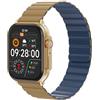 IMIKI FRAME PRO SF1 - Smartwatch uomo donna - Display AMOLED 2,1, Connettività Bluetooth, Cinturino magnetico, Misura ossigeno nel sangue e Frequenza cardiaca, Android e iOS, Pink Gold