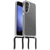 OtterBox Cover React Necklace per Samsung Galaxy S23 FE, Custodia resistente a shock con cordino a collana, adattabile e intercambiabile, testata a norme MIL STD 810G, Stardust/Trasparente