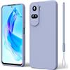 Meilanaliem - Cover per Honor 90 Lite 5G Custodia per telefonoin silicone Microfibra TPU Fascia in silicone liquido Protezione fotocamera Anti-graffio Custodia protettiva a tutto tondo - Grigio