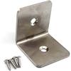 Zernnis Set di 4 staffe angolari in acciaio inox a forma di L per ripiani in legno, 43 x 45 x 45 mm