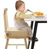 TOTIDYH Rialzo per sedia da pranzo, 10 cm, in poliuretano, lavabile, per tavolo da pranzo, cuscino per tavolo da pranzo, cuscino per bambini, con 2 cinghie regolabili (kaki)