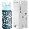 Simple Modern Bottiglia d'Acqua per Bambini con Cannuccia, Vaso Termico in Acciaio Inossidabile Isolato Riutilizzabile per Ragazzi e Ragazze, Summit Collezione, 415ml, Under the Sea