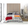 MANTAS MORA - Coperta stampata ad alto volume 100% poliestere 450g/m2 morbido al tatto per autunno/inverno design Harmony N08, 220 x 240 cm - Letto da 135/150 cm, grigio