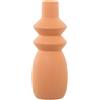 DRW Vaso da Tavolo in Ceramica in Marrone Piastrelle, Medidas: 10x10x28cm