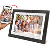 Cytem Cornice digitale da 10,1 pollici, Wi-Fi con software FrameO, 32 GB, sensore di movimento, rotazione automatica dell'immagine, display IPS 16:10, 1280 x 800, touch screen, marrone scuro, effetto