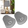 BestAlice 2 Pezzi Paralume Piccolo, Paralume in Tessuto Paralume per Lampadario, Clip On Paralume per Lampada da Interno Paralume in Tessuto Stile Europeo per Lampadario E14 Lampada(Grigio)