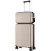 R.Leone Valigia Ryanair 55x40x20 cm + 40x20x25 cm Set 2 Pezzi Trolley Bagaglio a mano 4 Ruote e Beauty Case in ABS 999 (Oro, Valigia 55x40x20 cm + Borsa 40x20x25 cm)