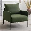 chairus Divano in Lino a 1 Posti Poltrona Sofa Relax Imbottito con Braccioli Moderno Divanetto per Soggiorno Salotto (Verde#1)
