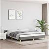 Keyroto Giroletto 160x200 Giroletto Matrimoniale/Singolo Struttura Letto con Testiera in Tessuto-Grigio scuro-160 x 200 cm