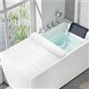 MINRS Copertura per vasca da bagno pieghevole, impermeabile, antipolvere, 170 x 70 x 0,65 cm, isolamento PVB, capacità massima di carico 5 kg, per casa, bagno, spa bianco