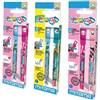 Mitama Set 2 penne cancellabili spinny pen p.07 seven erasable pen cancelline blu gira il fusto e scegli la faccina