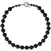 GAVU Collana da Donna Onice Nero, Collana Girocollo Donna con Perle Nere Annodate a Mano e Chiusura OT 45cm