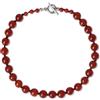 GAVU Collana da Donna con Perline di Pietre Naturali Annodate a Mano, Collana di Corniola da Donna con Chiusura Barra T 45cm