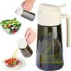 Eckerdromk Spruzzino Olio per Friggitrice Aria 2 in 1, 470ml Spruzzino Nebulizzatore, Olio Spray per Friggitrice ad Aria, Spray per Olio da Cucina, Dosatore D'Oliva Bottiglia Oliera Spray (Bianco)