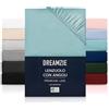 Dreamzie Lenzuolo con Angoli Piazza e Mezza 100x200 cm - Altezza fino a 35 cm - 100% Microfibra - Aqua Certificato senza Prodotti Chimici (Oeko TEX), Lenzuola Letto con Angoli ed Elastico