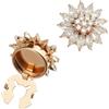 NICENEEDED 2 pz Copri Bottoni in Strass di Cristallo, Copri Bottoni con Maniche A Fiore Copri Bottoni Decorativi, Bottoni Staccabili per Camicia, Bottoni, Gioielli per Abito, Smoking, Camicia