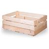 Wooden World Cassetta di legno non dipinto legno semplice legno di pino Conservatione scatola DIY medio 40 x 30 x 20cm