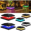 T-SUNUS Luce Solare Pilastro Giardino RGB, Lampade Solari da Giardino 9 Modalità IP65 Impermeabile Luci Postali Solari 3000K e 6000K per Patio Recinzione Pali 6 Pezzi