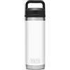 YETI Rambler Bottle Chug, Vacuum Insulated Stainless Steel Bottle with Chug Cap, White, 18 oz (532 ml)