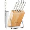 D.Perlla 6 Pezzi Set di Coltelli da Cucina,Set Coltelli Tedesco X50Cr15 in Acciaio Inossidabile Ceppo Coltelli Professionali con Blocco in Legno