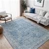BEIMO Tappeto Salotto Vintage, Tappeti Ingresso Interno, Tappeto Antiscivolo Lavabile, Grandi Tappeti Salotto Pelo Corto per Cucina, Camera Da Letto, Ufficio, Blu Marino, 160x230cm