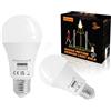 KOOYWAN Lampadina LED 12W con Sensore di Movimento e Crepuscolare - E27, 2700K, Auto On/Off, per Esterni/Interni, 2 Pezzi