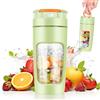 Gerbala 600 ml Leggero Frullatore Portatile, Mini Frullatore Portatile Elettrico, frullatore personale con 4 coltelli in acciaio inox, Ricaricabile, per Frullati, Trita Ghiaccio e Frutta Congelata (Verde)