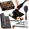 Pukpu Kit Sushi 8 Pezzi - Sushi Maker Bazooka per Fare Sushi in Casa con Tappetino Silicone, Cucchiaio Riso, Bacchette, Supporti e Taglia Avocado