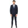 Ciabalù Abito Uomo Slim Fit Elegante Completo Blu Sartoriale in Microfantasia Martellata Classico (48, Numeric_48)